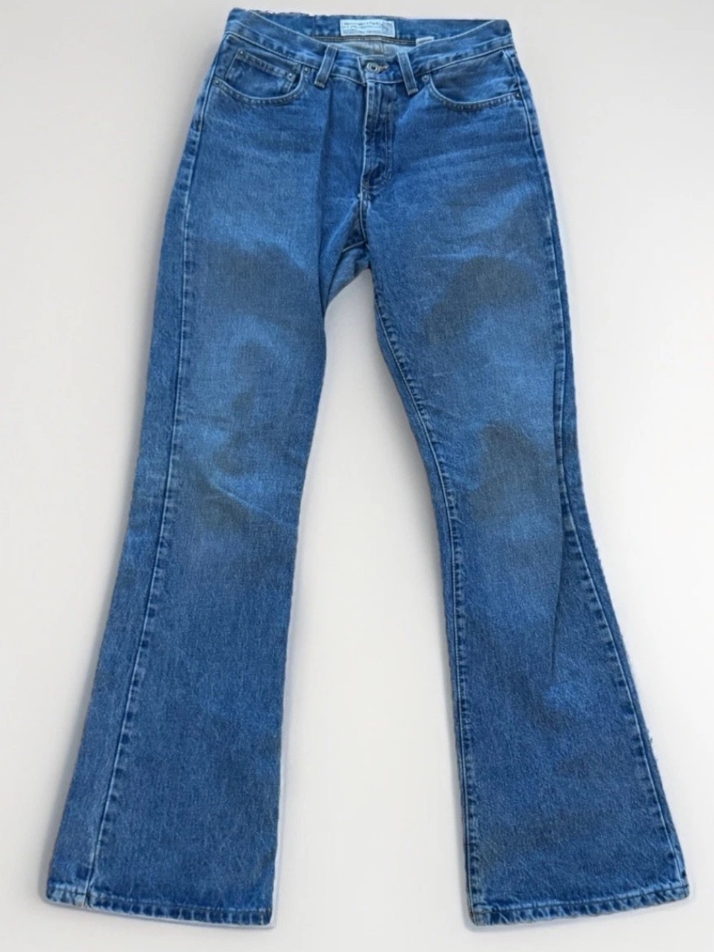 Vintage Abercrombie & Fitch Flare Jeans Womens 28 Blue Denim Made In USA